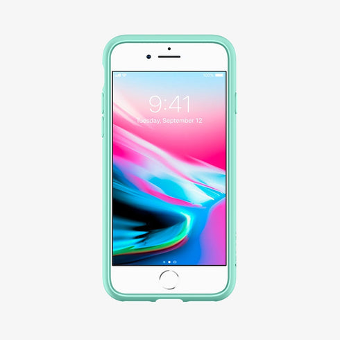 042CS20924 - iPhone SE Ultra Hybrid case in rose crystal showing the back